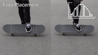 image of foot placement in an Ollie