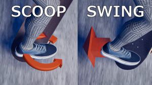 What Is It to "Scoop" After All? Difference with Swinging the Back Foot Explained Scientifically